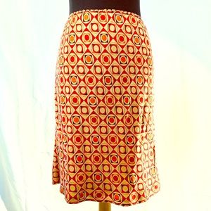 Mixit geometric silk skirt.